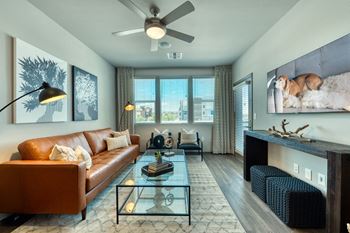 Ceiling fans in living room and bedrooms